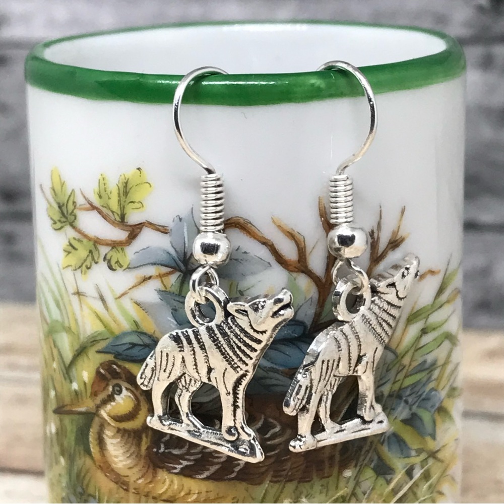 Wolf Animal Hook Earrings